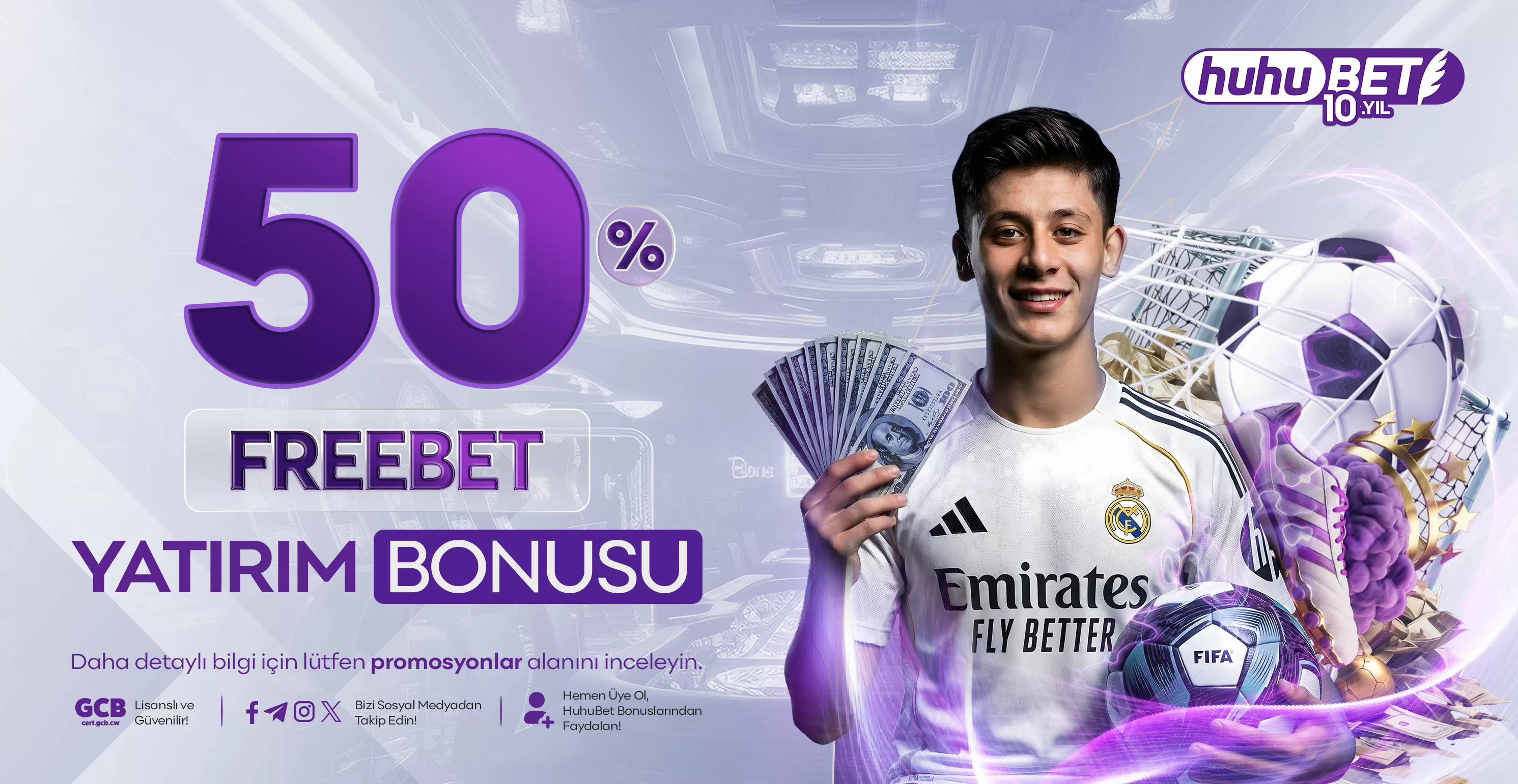 HuhuBet — freebet-yatirim-bonusu kampanya görseli